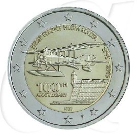 Malta 2015 2 Euro Erstflug mit Füllhorn Münzen-Bildseite