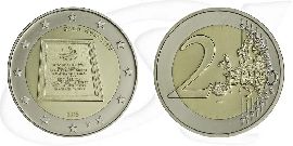 Malta 2015 Füllhorn 2 Euro Republik Münze Vorderseite und Rückseite zusammen