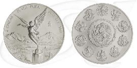 Mexiko 2015 2 Onzas Libertad Silber Münze Vorderseite und Rückseite zusammen
