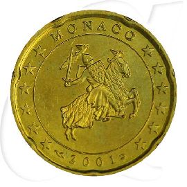 Monaco 20 Cent 2001 Umlaufmünze