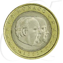 Monaco 1 Euro 2002 Umlaufmünze Fürst Rainier III.