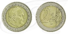 Monaco 2002 2 Euro Rainier Umlauf Münze Kurs Münze Vorderseite und Rückseite zusammen