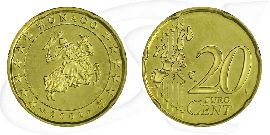 Monaco 2002 20 Cent Umlauf Münze Kurs Münze Vorderseite und Rückseite zusammen