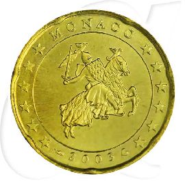 Monaco 20 Cent 2003 Umlaufmünze