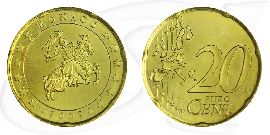 Monaco 2003 20 Cent Umlauf Münze Kurs Münze Vorderseite und Rückseite zusammen