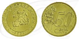 Monaco 2003 50 Cent Umlauf Münze Kurs Münze Vorderseite und Rückseite zusammen