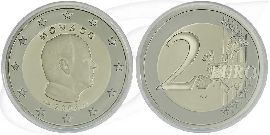 Monaco 2006 2 Euro Albert Umlauf Münze Kurs Münze Vorderseite und Rückseite zusammen