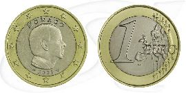 Monaco 2007 1 Euro Albert Umlauf Münze Kurs Münze Vorderseite und Rückseite zusammen