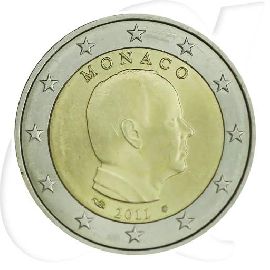 Monaco 2 Euro 2011 Umlaufmünze Fürst Albert