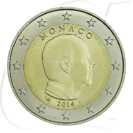 Monaco 2 Euro 2014 Umlaufmünze Fürst Albert