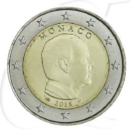 Monaco 2 Euro 2015 Umlaufmünze Fürst Albert