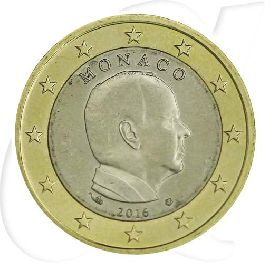 Monaco 2016 1 Euro Albert Umlauf Münze Kurs Münzen-Bildseite