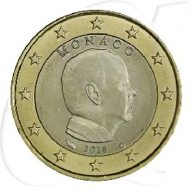 Monaco 1 Euro 2018 Umlaufmünze Fürst Albert