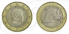 Monaco 2018 1 Euro Albert Umlauf Münze Kurs Münze Vorderseite und Rückseite zusammen