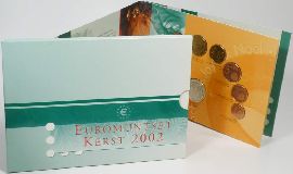 Niederlande 2002 Kerst Kursmünzensatz OVP