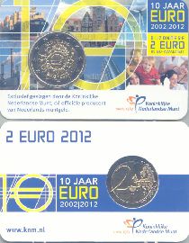 Niederlande 2 Euro 2012 OVP 10 Jahre Eurobargeld st OVP Blister
