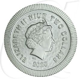 Niue Eule von Athen 1 Unze oz Silber Münzen-Wertseite