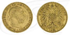 Österreich 10 Corona Gold (3,049 gr. fein) 1905 ss Franz Josef I. Münze Vorderseite und Rückseite zusammen