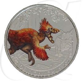 Österreich 2021 Deinonychus 3 Euro Münzen-Bildseite