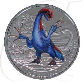 Österreich 2021 Therizinosaurus 3 Euro Münzen-Bildseite