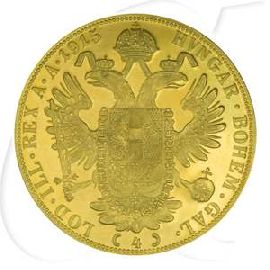 Österreich 4 Dukaten 1915 Gold 13,768 gr. NP Kaiser Franz Joseph I.