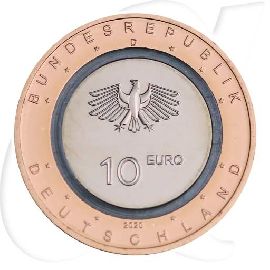 Deutschland 10 Euro 2020 D (München) st farbloser Ring An Land