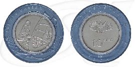 Polymerring 10 Euro Wasser 2021 BRD Münze Vorderseite und Rückseite zusammen