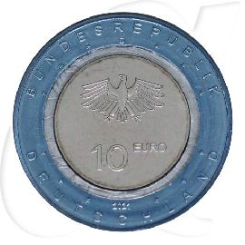 Polymerring 10 Euro Wasser 2021 BRD Münzen-Wertseite