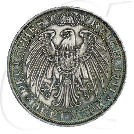 Preussen Breslau 3 Mark 1911 Uni Münzen-Wertseite