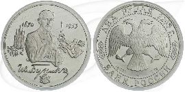 Russland 2 Rubel 1995 Bunin Münze Vorderseite und Rückseite zusammen