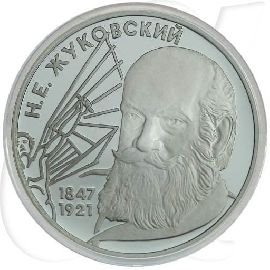 Russland 2 Rubel 1997 PP Nikolaj Evgenevic Zukovskij