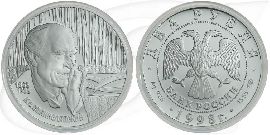 Russland 2 Rubel 1998 Stanislavski Münze Vorderseite und Rückseite zusammen