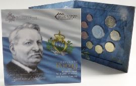 San Marino Kursmünzensatz st/OVP 2012 mit 5 Euro Pascoli