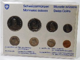 Schweiz Kursmünzensatz 1977 stempelglanz OVP