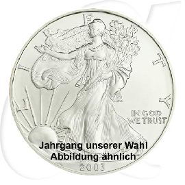 USA 1 Dollar Silber 1 oz (31,10 gr.) American Eagle