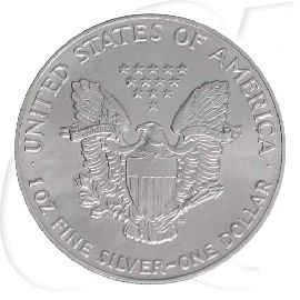 Silver Eagle 1991 USA Walking Liberty Münzen-Wertseite