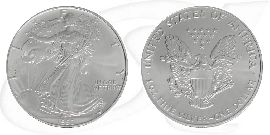 Silver Eagle 1993 USA Walking Liberty Münze Vorderseite und Rückseite zusammen