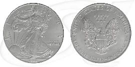 Silver Eagle 1996 USA Walking Liberty Münze Vorderseite und Rückseite zusammen