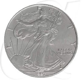 Silver Eagle 1997 USA Walking Liberty Münzen-Bildseite