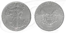 Silver Eagle 1997 USA Walking Liberty Münze Vorderseite und Rückseite zusammen