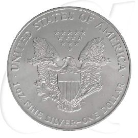 Silver Eagle 1997 USA Walking Liberty Münzen-Wertseite
