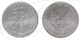 Silver Eagle 1998 USA Walking Liberty Münze Vorderseite und Rückseite zusammen