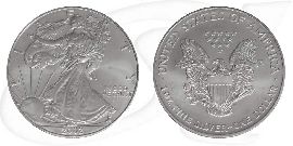 Silver Eagle 2002 USA Walking Liberty Münze Vorderseite und Rückseite zusammen