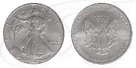 Silver Eagle 2005 USA Walking Liberty Münze Vorderseite und Rückseite zusammen