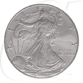 Silver Eagle 2007 USA Walking Liberty Münzen-Bildseite
