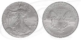 Silver Eagle 2007 USA Walking Liberty Münze Vorderseite und Rückseite zusammen