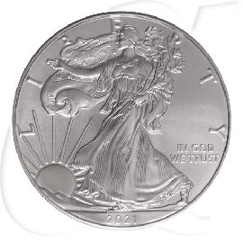 Silver Eagle 2021 USA Walking Liberty Münzen-Bildseite