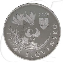Slowakei 2009 20 Euro Velka Fatra Silber PP OVP Münze Bildseite