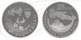Slowakei 2009 20 Euro Velka Fatra Silber PP OVP Münze beide Seite