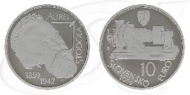 Slowakei 2009 Stodola 10 Euro PP Münze Vorderseite und Rückseite zusammen